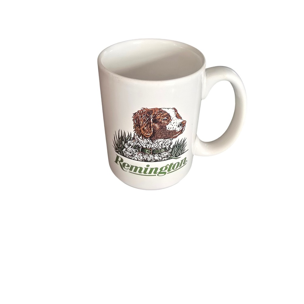 Remington Brittany Spaniel Hunting Dog Mug Gene Hill Quote 1994 White Ceramic